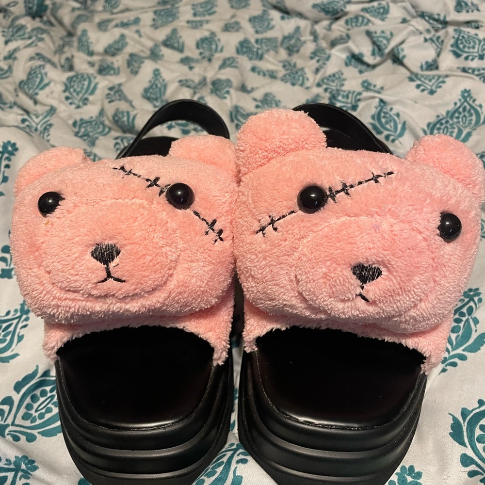Koi Pink Teddy Bear Sandals